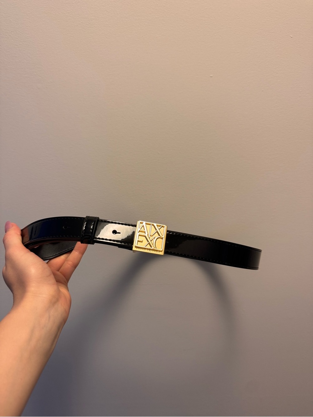 Armani Women’s Gold-Logo Belt